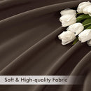 MIULEE Chocolate Brown Back Tab Blackout Curtains 72 Inches Long 2 Panels Set for Living Room Bedroom Privacy, Rod Pocket/Pinch Pleat Thermal Insulated Room Darkening Pleated Light Blocking Drapes by TinyTreasures Baby Boutique