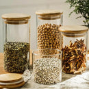 25oz Glass Food Storage Jars, Glass Jars with Bamboo Lids, Kitchen Storage Jars, Set of 6, Canisters with Airtight Lids for Spice, Coffee, Cookie, Pantry Organizers by CozyNest Decor