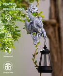 Solar Dragon Figurine Garden Statue: Outdoor Hanging Climbing Ornament with Lantern for Yard Art Lawn Balcony Patio Porch Decor- Birthday Gifts for Mom Women Father by CozyNest Decor