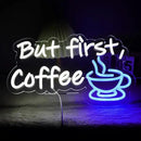 But First Coffee Neon Sign for Coffee Bar Pub Decor,Wall Art Decoration For Restaurant Living room,Led Light of Cafe,USB Power Supply With Metal Chain. by GreenHaven Gardens