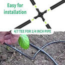 Connectors Automatic Drip Irrigation Kit Fit for 1/4 Inch Drip Irrigation Tubing Drip Line Cross Connectors for Garden Lawn Flower Pot (4-Way) by GreenHaven Gardens