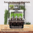 Seed Starter Trays Self-Watering - Kit with Humidity Dome, 5-Pack 60-Cell Plant Seedling Tray,Reusable Germination Trays for Indoor Gardening Seeds Growing Starting by GreenHaven Gardens