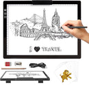 KOBAIBAN Wireless A4 LED Light Pad with Innovative Stand, Top Clip, Stepless/ 6-Level Dimmable Brightness Rechargeable tracing Light Box/Board for Cricut Vinyl, Weeding Tool, Diamond Painting, HTV by TinyTreasures Baby Boutique