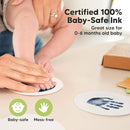 2-Pack Round Inkless Baby Hand and Footprint Kit - Mess Free Ink Pad for Newborn Keepsake, Dog Nose & Paw Print Kit, Clean Touch Ink Pad for Baby Hand & Footprints, Ideal New Mom Gifts (Navy) by TinyTreasures Baby Boutique