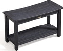 30'' Waterproof Shower Stool, Poly Lumber Shower Bench Seat for Shaving Legs, HDPS Plastic Bath Chair Seat, Non-Slip & No Maintenance, Black, Weight Capacity 700LBS (30 x 13 Inches) by TinyTreasures Baby Boutique