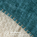 MIULEE Pack of 2 Couch Throw Pillow Covers 16x16 Inch Dark Teal Farmhouse Decorative Pillow Covers with Stitched Edge Soft Chenille Solid Dyed Spring Pillow Covers for Sofa Bed Living Room by CozyNest Decor