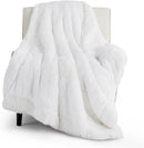 Bedsure GentleSoft Fluffy White Throw Blanket, White Decor Fuzzy Gifts for Women, Soft Cozy Furry Sherpa Fleece Plush Thick Warm Shaggy Faux Fur Throw Blanket for Couch, Bed, Camping, Travel, 50x60 by CozyNest Decor