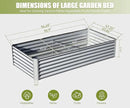 Domi Galvanized Raised Garden Bed, Outdoor Planter Garden Boxes Large Metal Planter Box for Gardening Vegetables Fruits Flowers, Silvery (8x4x1.5ft) by GreenHaven Gardens