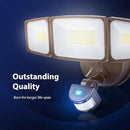 Onforu 65W LED Security Lights Motion Sensor Light Outdoor, 6500LM, 6500K, IP65 Waterproof, Flood Light Outdoor Motion Detector with Adjustable 3 Head, Hardwired Wall Light for Entryway, Yard (Brown) by GreenHaven Gardens