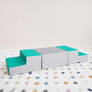 ECR4Kids SoftZone Junior Mix n' Match Step, Beginner Playset, Emerald, 2-Pack by TinyTreasures Baby Boutique