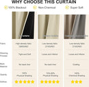 NICETOWN Blackout Curtains for Bedroom, Grommet Privacy 100% Blackout Drapery 96 inches Length Thermal Insulated Curtains for Living Room, 2 Panels, 52W x 96L, Cream by TinyTreasures Baby Boutique