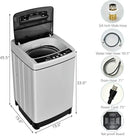 Giantex Full Automatic Washing Machine, 2 in 1 Portable Laundry Washer 1.5Cu.Ft 11lbs Capacity Washer and Spinner Combo 8 Programs 10 Water Levels Energy Saving Top Load Washer for Apartment Dorm by CozyNest Decor