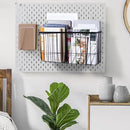 dedoot Magnetic Holder Locker 14.1"x 3.9"x 7" Strong Magnetic Black Mesh Holder Magnetic Basket Organizer Shelf Rack for Whiteboard,Fridge, Sponge, Recipe, Beverage,Refrigerator,Office File Foil by CozyNest Decor