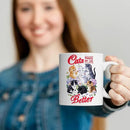 JINYO Cat Coffee Mugs, Cat Coffee Mugs For Cat Lovers,Cat Mom Cup,Cat Mom Mug,Cat Mugs For Cat Lovers Women, Cat Gifts for Cat Lovers Women Girls, Cat Lover Coffee Mug, Cat Lover Gift, Cat Cups, 11oz by CozyNest Decor