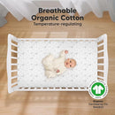 KeaBabies 2-Pack Organic Crib Sheets for Boys, Girls - 52x28 Fitted Crib Mattress Sheet Neutral, Breathable Jersey Cotton Cover for Baby Bed, Toddler Mattress, Soft & Cute Prints (DinoDood) by TinyTreasures Baby Boutique