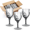 Dandat 24 Pcs Halloween Skeleton Hand Goblets 12oz Clear Plastic Halloween Cups Skull Wine Glass Set for Creepy Spooky Party Decorations (Black) by CozyNest Decor