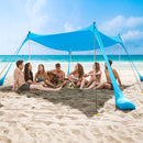 COMMOUDS Beach Tent Sun Shelter - UPF50+ Pop Up Beach Canopy with Sandbags & Sand Shovel & Windproof Poles, Portable Sun Shade for Beach, Camping, Picnics, Backyard by TinyTreasures Baby Boutique
