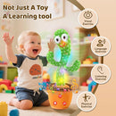 Dancing Talking Cactus Toy for Baby Toddler, Boys Girls Gifts Singing Mimicking Recording Repeating What You Say Baby Toys with 120 English Songs (Adjustable Volume) by TinyTreasures Baby Boutique