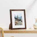 Vittanly 8x10 Picture Frames Set of 9, Shatter Resistant Plexiglass, Display 5x7 Pictures with Mat or 8x10 without Mat, Photo Frames for Wall or Tabletop, Engineered Wood, Walnut by CozyNest Decor