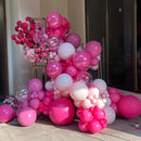 140pcs Hot Pink Round Balloons Different Sizes 18 12 10 5 Inch Latex Balloons for Arch Decoration Party Balloon Kit for Graduation Birthday Party Wedding Balloon Baby Shower Decoration by TinyTreasures Baby Boutique