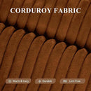 Modular Sectional Sofa with L-Shape Chaise,Cloud Sectional Modern Sleeper Couch with Deep Seat,Sponge Compression Sofas No Assembly Required (Brown-Corduroy Fabric) 1PCS by CozyNest Decor