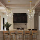 Modern Gold Crystal Tree Branches Chandelier,21 Inchs 6 Lights Modern Round K9 Crystal Chandeliers for Dining Room, Bedroom, Living Room, Foyer,Kitchen Island by CozyNest Decor