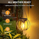 KOOPER Solar Lanterns Outdoor Waterproof, 4 Pack Upgraded Bronze Metal Hanging Solar Lights Outdoor Lanterns, Brighter Auto On/Off Outdoor Hanging Lantern for Yard Patio Pathway Porch Garden Decor by CozyNest Decor
