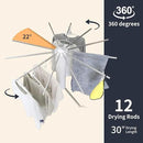 Clothes Drying Rack Tripod, Portable & Foldable Laundry Hanger Dryer - Aluminum, 12 Rods by CozyNest Decor
