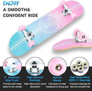 Skateboard,31 x 8 Inch Complete Skateboard, 8-Layer Maple Wood Deck Double Kick Standard Skateboards for Kids, Teens, Adult, Beginner by TinyTreasures Baby Boutique