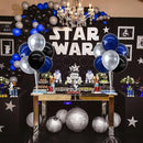 TONIFUL 4 Set Black and Blue Silver Balloon Centerpieces for Table,Balloon Stand Kit for Graduation Decorations 2025 Party Decorations,New Year,Anniversary,Birthday Decoration for men,Father's Day by TinyTreasures Baby Boutique