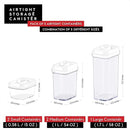 DWËLLZA KITCHEN Airtight Food Storage Containers with Lids - 5 Piece Set - Kitchen Accessories - Pantry Organization and Storage Containers for Food - Clear BPA-Free - Keeps Food Fresh & Dry by CozyNest Decor