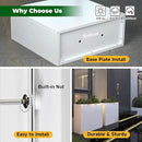 Galvanized Steel Metallic Heavy Planter for Outdoor Plants Metal Outdoor Planter Spliced Flower Box with Partitions for Outside,Indoor,Garden (White, 30 * 12 * 24) by GreenHaven Gardens