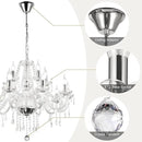 Modern Elegant 8 Lights K9 Crystal Glass Chandelier Pendant Ceiling Lighting European Style for Dining Living Room Bedroom Transparent, 8 E12 Bulbs Required by CozyNest Decor