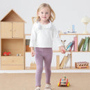 Toddler Organic Cotton Girls Leggings Casual Basic Leggings Full Length Bottom Solid Color 3 Pack by TinyTreasures Baby Boutique