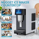 Commercial Nugget Ice Maker Machine, 100Lbs/24H Pellet Chewable Ice, 3-IN-1 Nugget Ice Maker with Ice & Water Dispenser, Self-Cleaning Countertop Stainless Steel Ice Machine for Business, Office,Party by CozyNest Decor