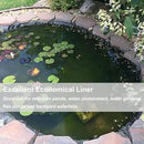 20 Mil Pond Liner, 10x13 Ft Pond HDPE Skins Small Fish Pond Liners Rubber Pond Tarp Easy Cutting Underlayment for Fountains, Waterfall & Water Gardens by GreenHaven Gardens