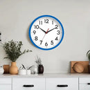 Wall Clock Small Analog 8 Inch Silent Non Ticking Battery Operated Modern Simple Decorative for Kitchen Office Bedroom Bathroom Living Room(Blue) by CozyNest Decor