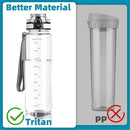 OLDLEY 32 oz Water Bottle, Motivational Water Bottle with Time Marker, Sports Water Bottle With Strap, Leakproof & BPA Free Large Water Bottles for School, Gym, Travel, Outdoor, Tritan, Transparent by CozyNest Decor