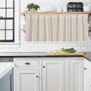 Sutuo Home Boho Sheer Curtain Valance Tier Crochet Lace with Bohemian Hollow Knitted Handmade Tassels, Short Farmhouse Window Treatment for Kitchen Cafe, Rod Pocket, 1 Panel 59" W x 36" L, Beige by CozyNest Decor