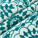 HWY 50 Teal Decorative Throw Pillow Covers 18x18 Inch (1 Piece), Embroidered Cotton Farmhouse Cushion Cover Pillow Case for Sofa Couch Living Room Bed, Little Sunflower by CozyNest Decor