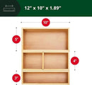 ROYAL CRAFT WOOD Luxury Bamboo Drawer Organizer Storage Box, Bin Set - Multi-Use Drawer Organizer for Kitchen, Bathroom, Office Desk, Makeup, Jewelry (3 Boxes) by CozyNest Decor