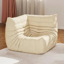 Full Foam Corner Chair – Comfortable Floor Couch for Adults, Waterproof Upholstery, Armless Fireside Lounge Chair for Living Room, Apartment, or Office (White) by CozyNest Decor