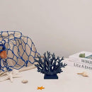 5.8" H Dark Blue Coral Decor - Resin Coral Statue, Nautical Decor for Home, Bedroom, Bathroom, Living Room, Ocean Themed Cabinet Shelf Tabletop Decoration by CozyNest Decor