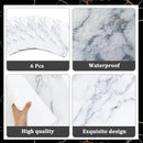 Marble Plastic Placemats Set of 6 Marbles Table Mats Marble Theme Place Mats Wipe Clean Washable Recyclable Table Placemats for Indoor Outdoor Heat Resistant Kitchen Dining by CozyNest Decor