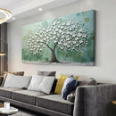 LASMOND Turquoise Tree of Life Wall Art for Living Room Canvas Prints Artwork Modern Abstract Bedroom Office Painting Decor (46x23 Inches) by CozyNest Decor