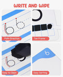Gamenote Dry Erase Alphabet and Number Flash Cards - Write and Wipe Laminated ABC Letter Tracing Practice Card for Kindergarten (47 Flashcards with 2 Rings and Marker) by TinyTreasures Baby Boutique