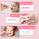Baby Grooming Kit, Infant Safety Care Set with Hair Brush Comb Nail Clipper Nasal Aspirator,Baby Essentials Kit for Newborn Girls Boys(13 Pc Pink Kit) by TinyTreasures Baby Boutique