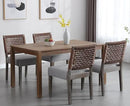 Kmax Farmhouse Dining Chairs Set of 2, Rustic Kitchen Chairs with Linen Fabric Seat and Woven Back, Vintage Accent Chairs for Dining Room, Living Room, Grey by CozyNest Decor