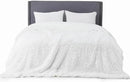 Bedsure GentleSoft Fluffy White Blankets Queen Size for Bed, Thick Sherpa Faux Fur Fleece Fuzzy Plush Winter Warm Heavy Soft Queen Blankets, Bedroom Decor White Gifts Cozy Gifts for Women Men, 90x90 by CozyNest Decor