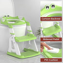 Potty Training Seat, Upgrade 2 in 1 Potty Training Toilet for Toddler, Toddler Toilet Seat for Boys Girls with Splash Guard, Anti-Slip Pad and Step Stool (Green) by TinyTreasures Baby Boutique